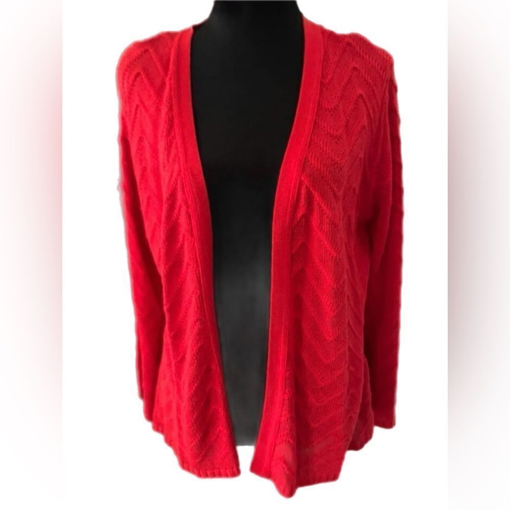NWT Women’s Time and Tru red open front cardigan size XL